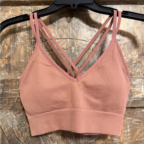 aerie Other - Aerie Ribbed Sports Bra/Bralette in Mauve Size Large